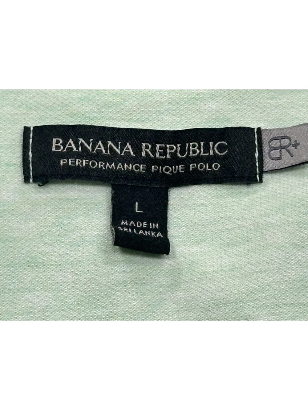 Banana Republic 1/4 Button Performance Pique Polo Green L